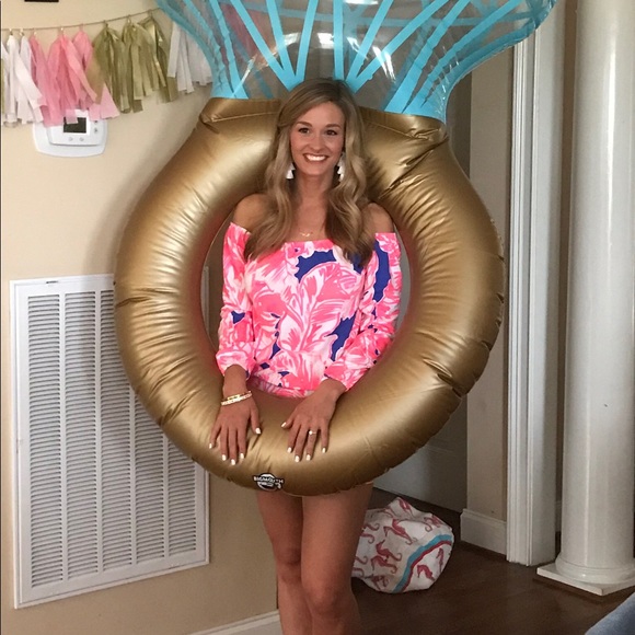 COPY - Lilly Pulitzer Lana Off the Shoulder Romper - Picture 2 of 5